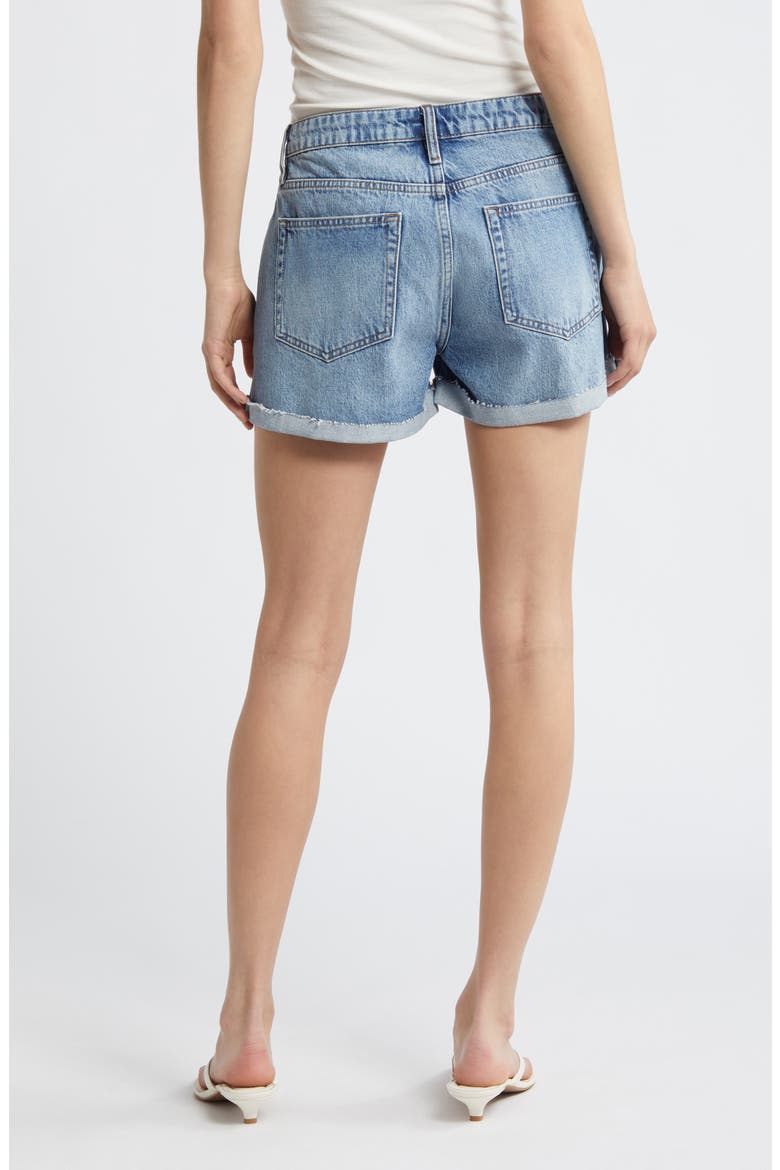 Le Grand Garcon High Waist Denim Shorts, Alternate, color, DIVINE