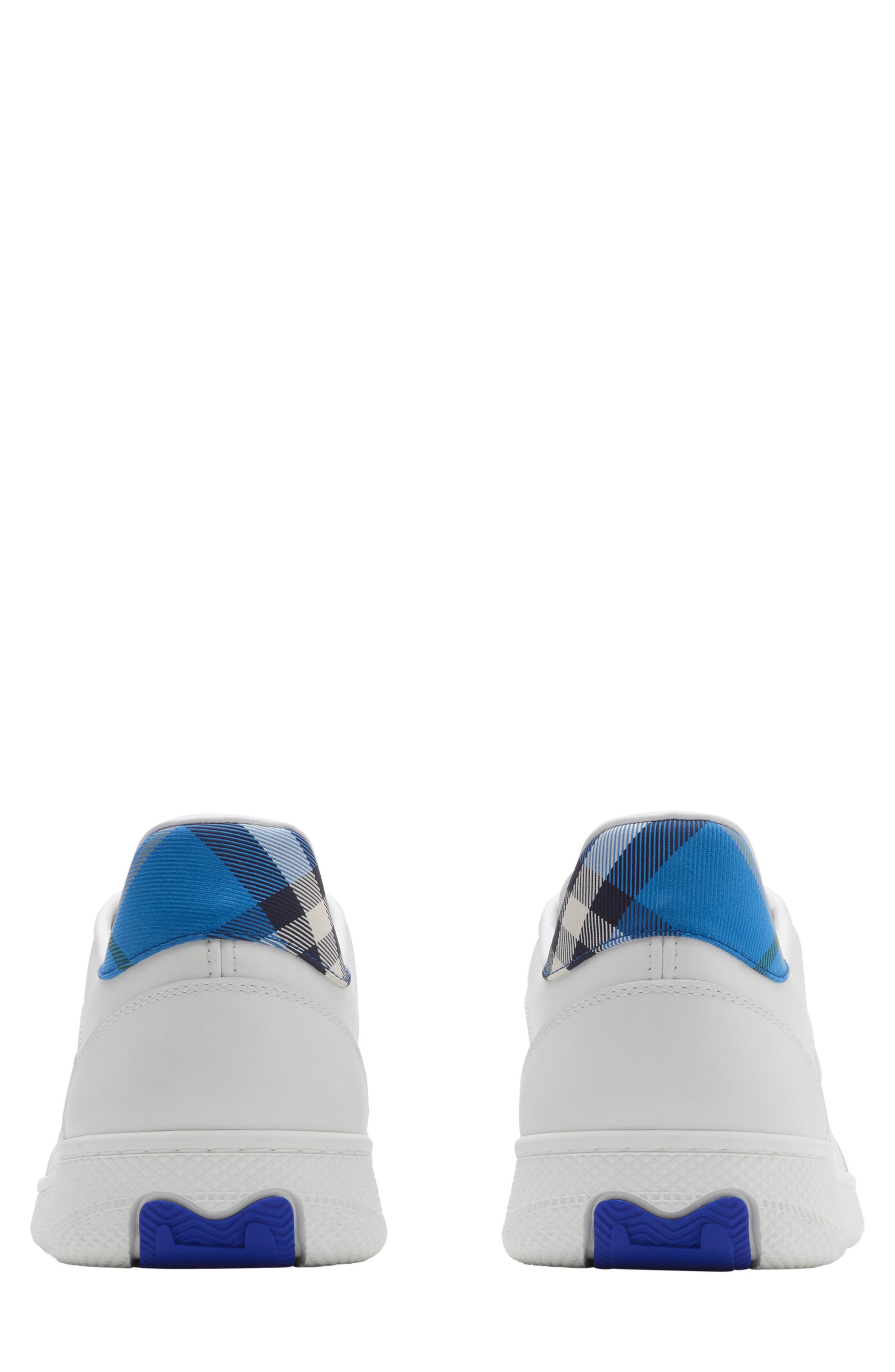 Burberry Terrace Check Court Sneaker, Alternate, color, White/ Hyacinth Ip Ch