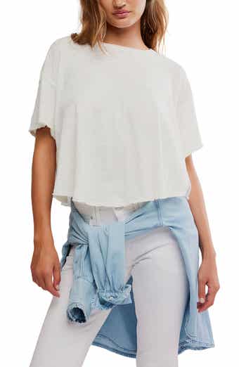Elsie Linen & Cotton Slub Jersey Swing T-Shirt