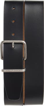 Cole Haan Logo Embossed Leather Belt