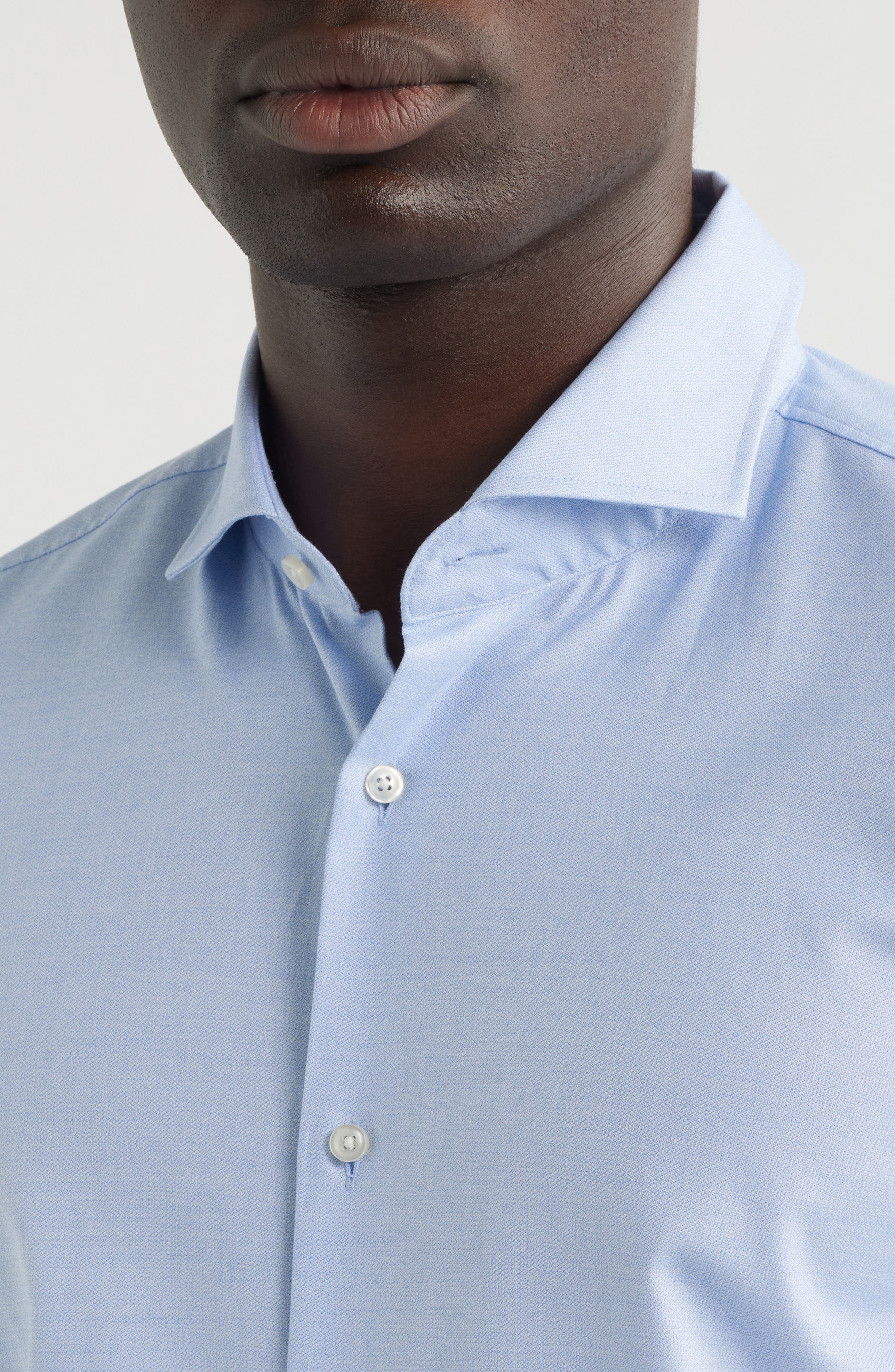 BOSS Hank Slim Fit Light Blue Cotton Dress Shirt (Men) | Nordstromrack