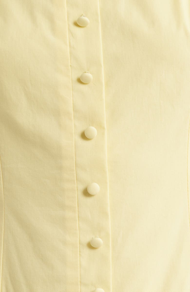 Julia Jordan Square Neck Sleeveless Cotton Dress, Alternate, color, Yellow