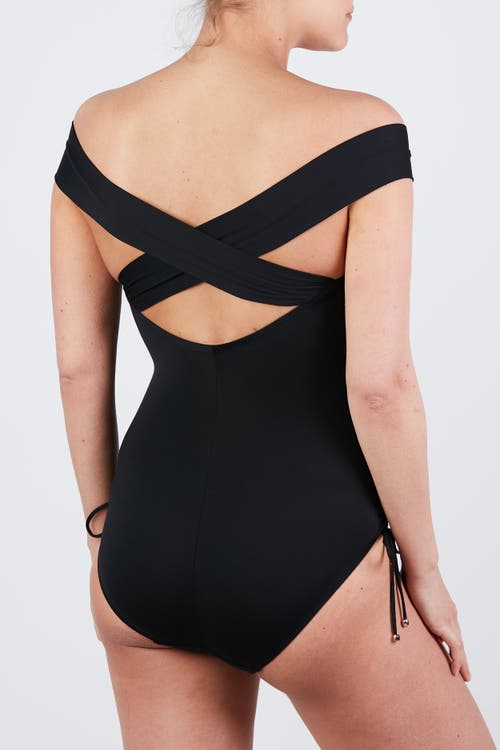 Cache Coeur Toscane Maternity Swimwear In Black