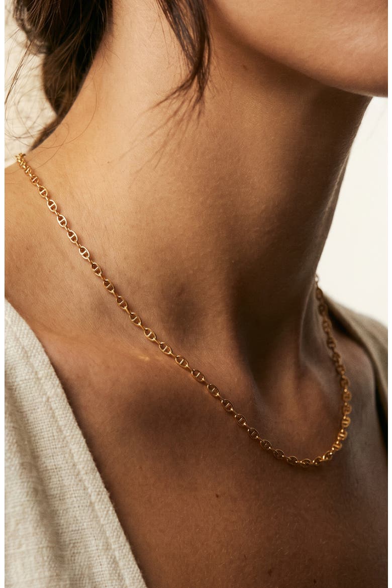 Dainty Mariner Chain Necklace, Alternate, color, GOLD