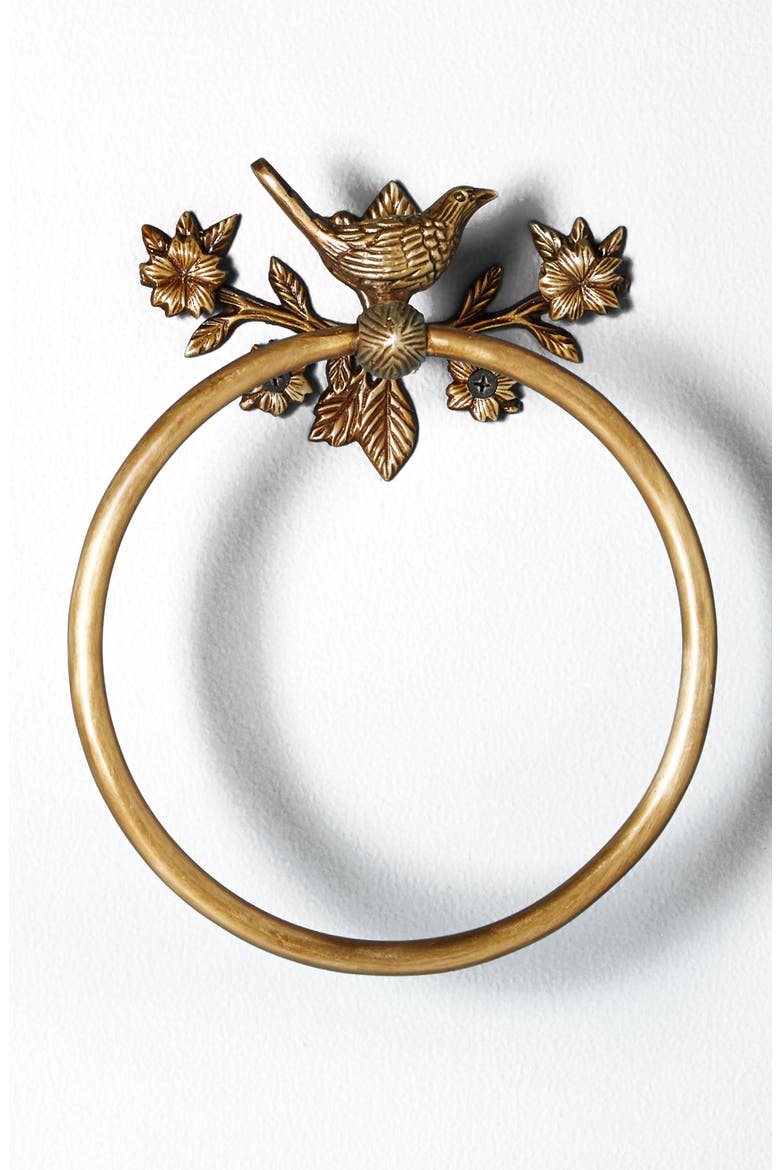 Anthropologie Everlee Towel Ring, Alternate, color, BRONZE