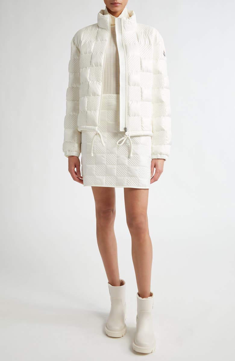 Moncler Ancy Quilted Down Jacket, Alternate, color, Silk White