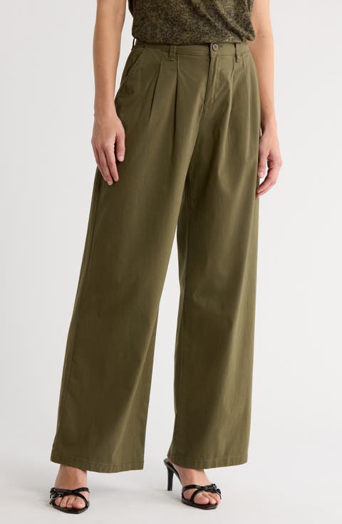 Pleated Wide Leg Pants
