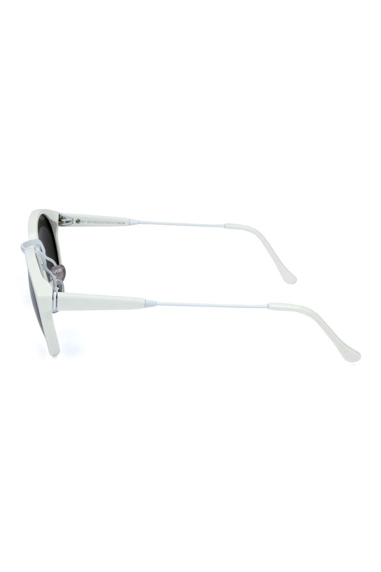 47mm Small Round Sunglasses, Alternate, color, WHITE