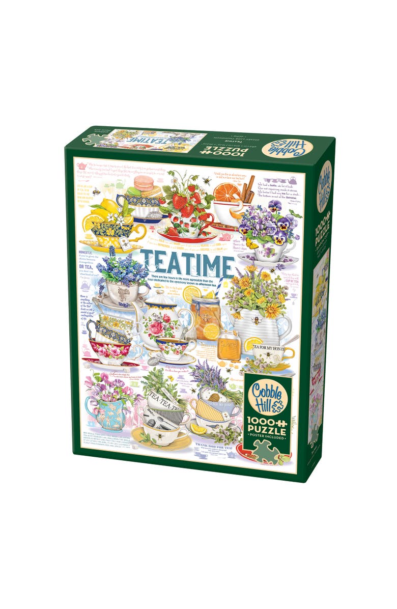 Cobble Hill 1000 Piece Puzzle Tea Time Reference Poster Included, Main, color, Multicolored