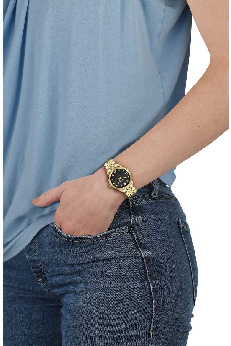 Hellenyium Bracelet Watch, 35mm, Alternate, color, GOLD