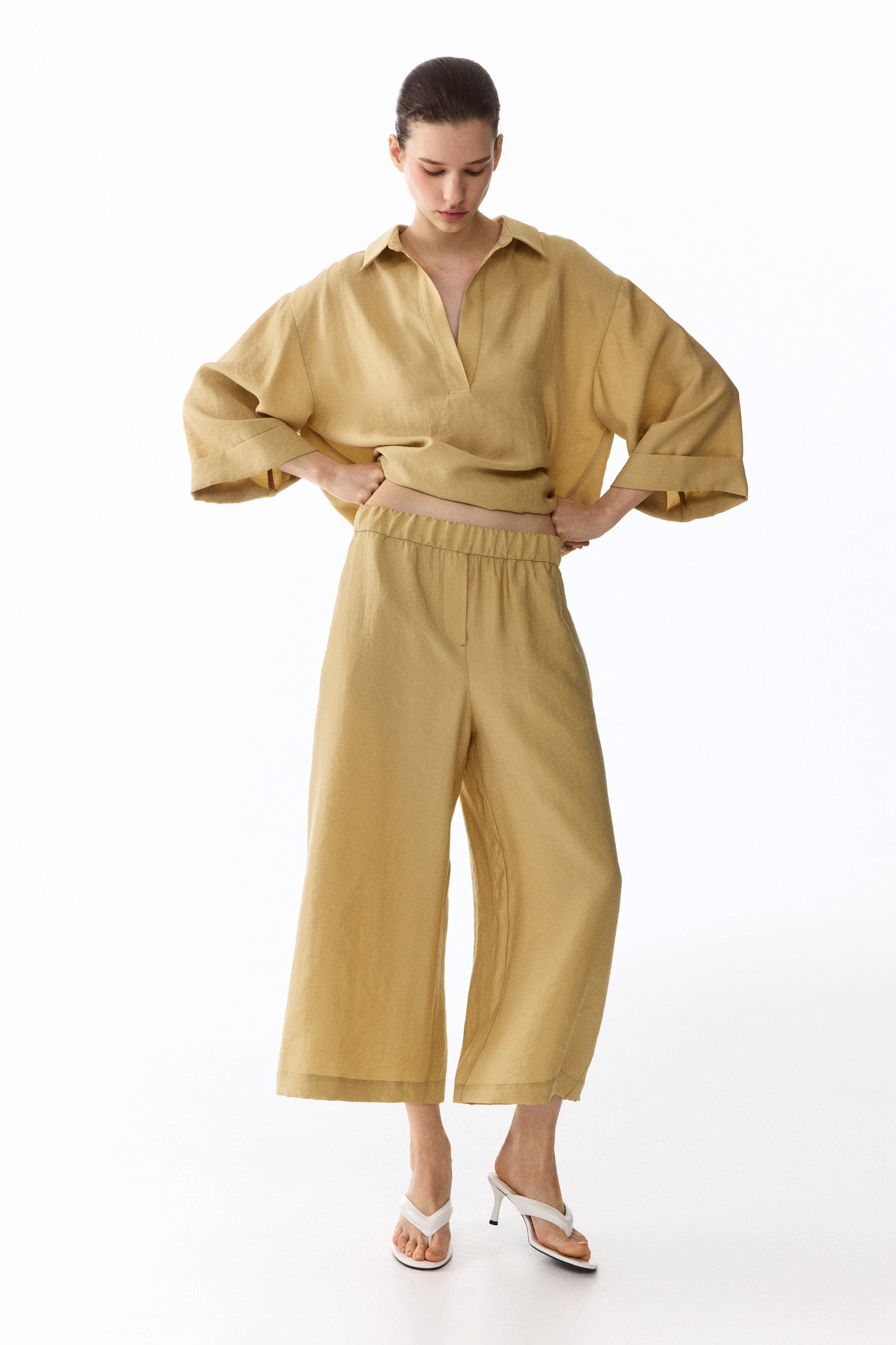 Straight Lyocell-blend Trousers - image 2