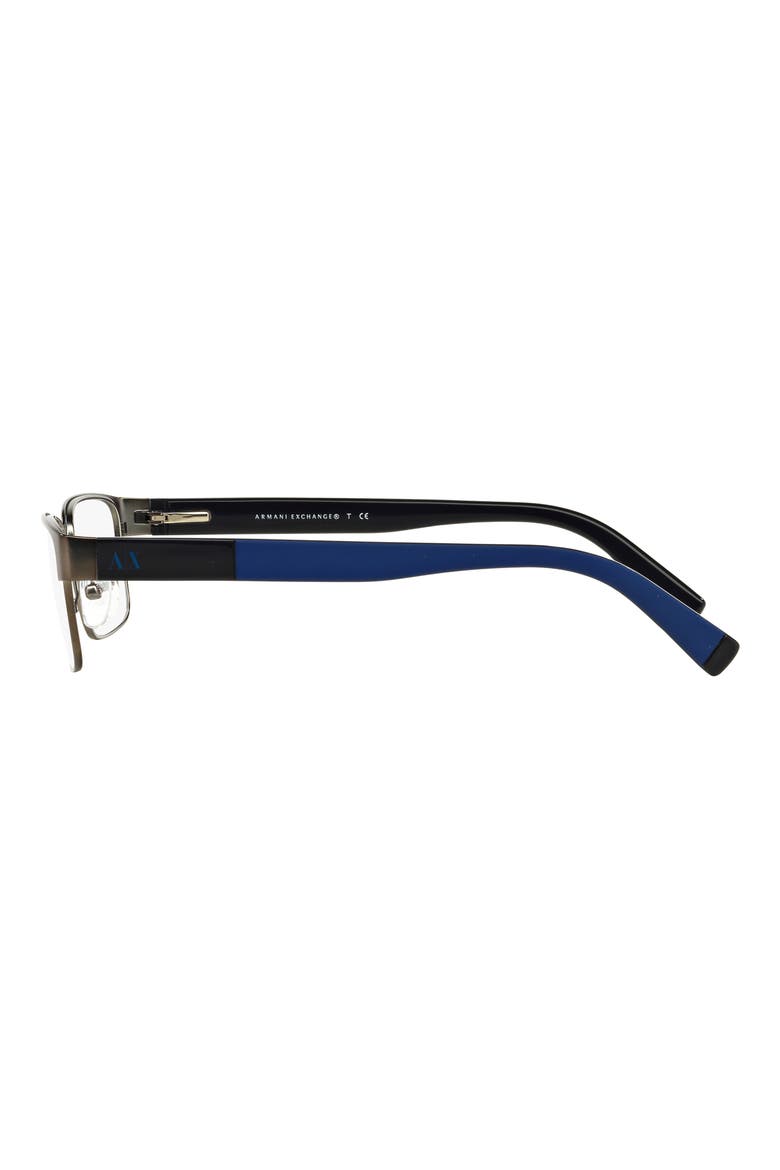 54mm Rectangle optical glasses, Alternate, color, MATTE GUNMETAL