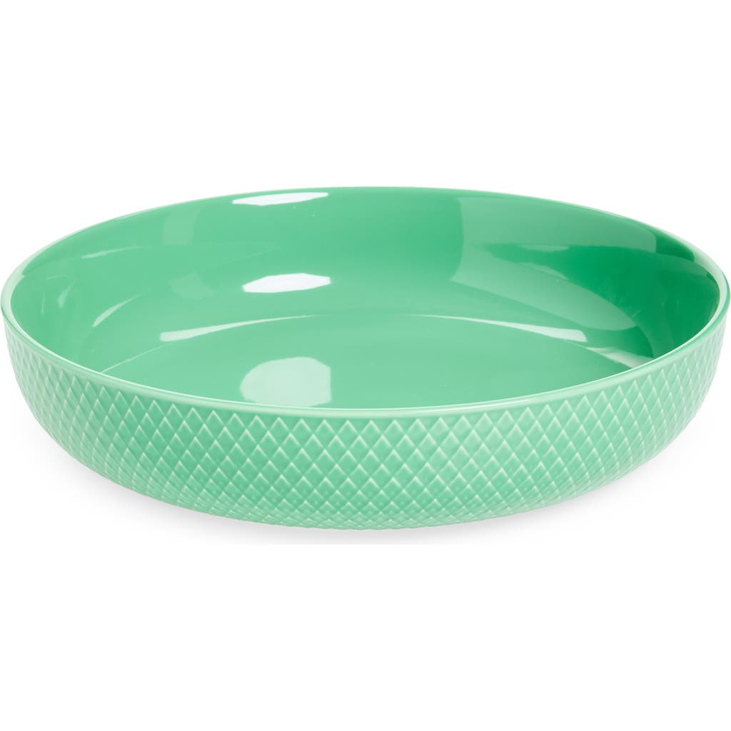 Lyngby Porcelaen Rhombe Color Serving Bowl In Green