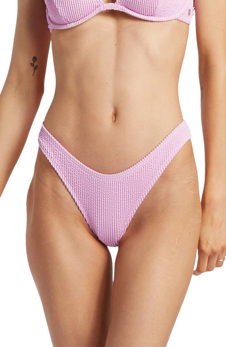 Billabong High Hike Recycled Polyester Blend Bikini Bottoms, Main, color, Lavender Kiss