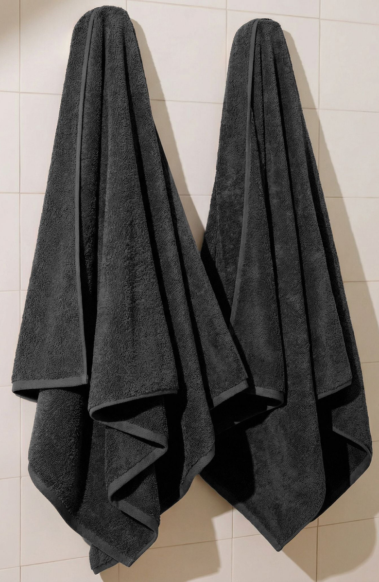 Italic Ultraplush Australian Cotton Bath Sheets, Alternate, color, Charcoal