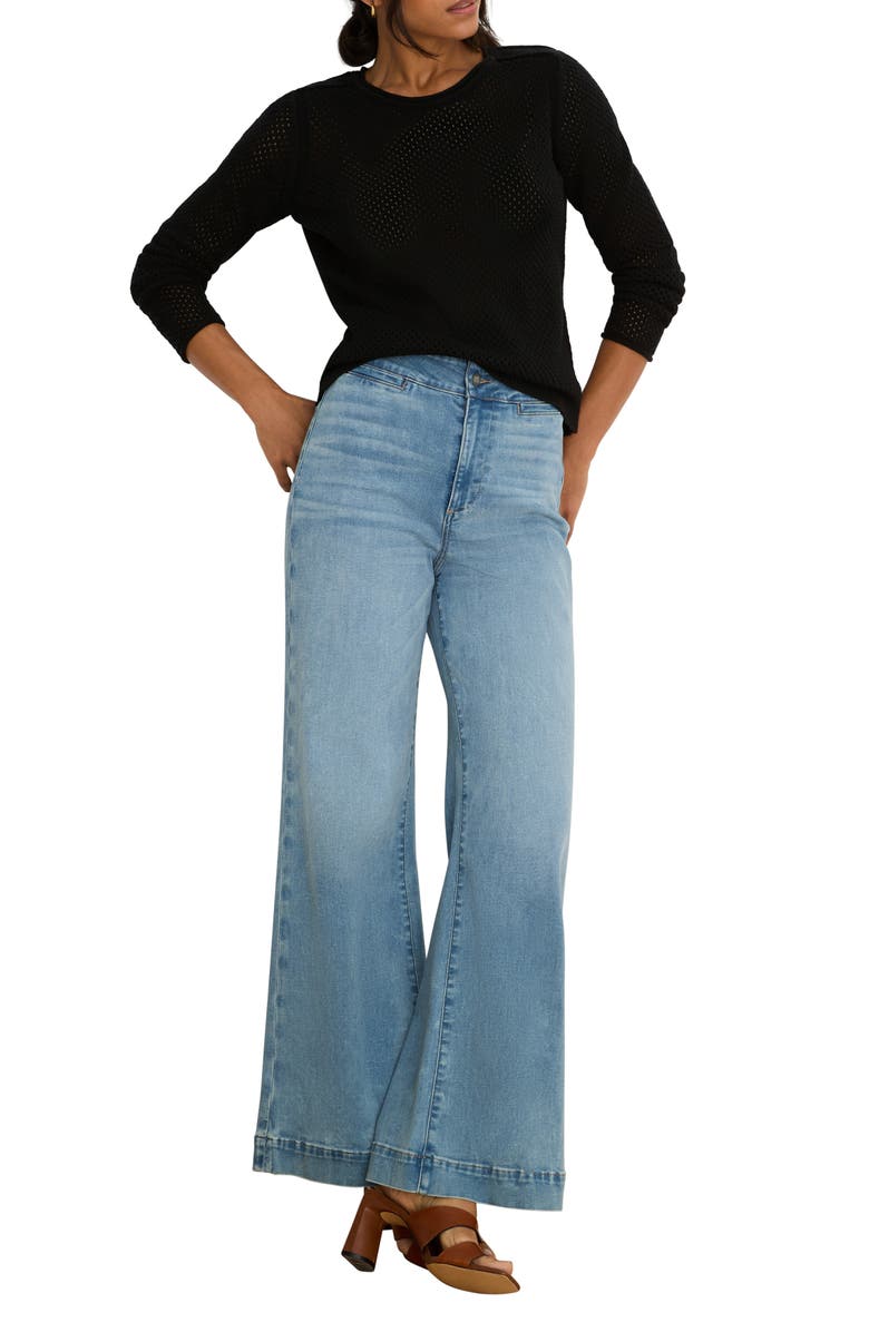 NIC+ZOE Breezeway Open Knit Cotton Blend Sweater, Alternate, color, 