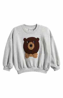 Mini Rodini Kids' Bear Organic Cotton Sweatshirt