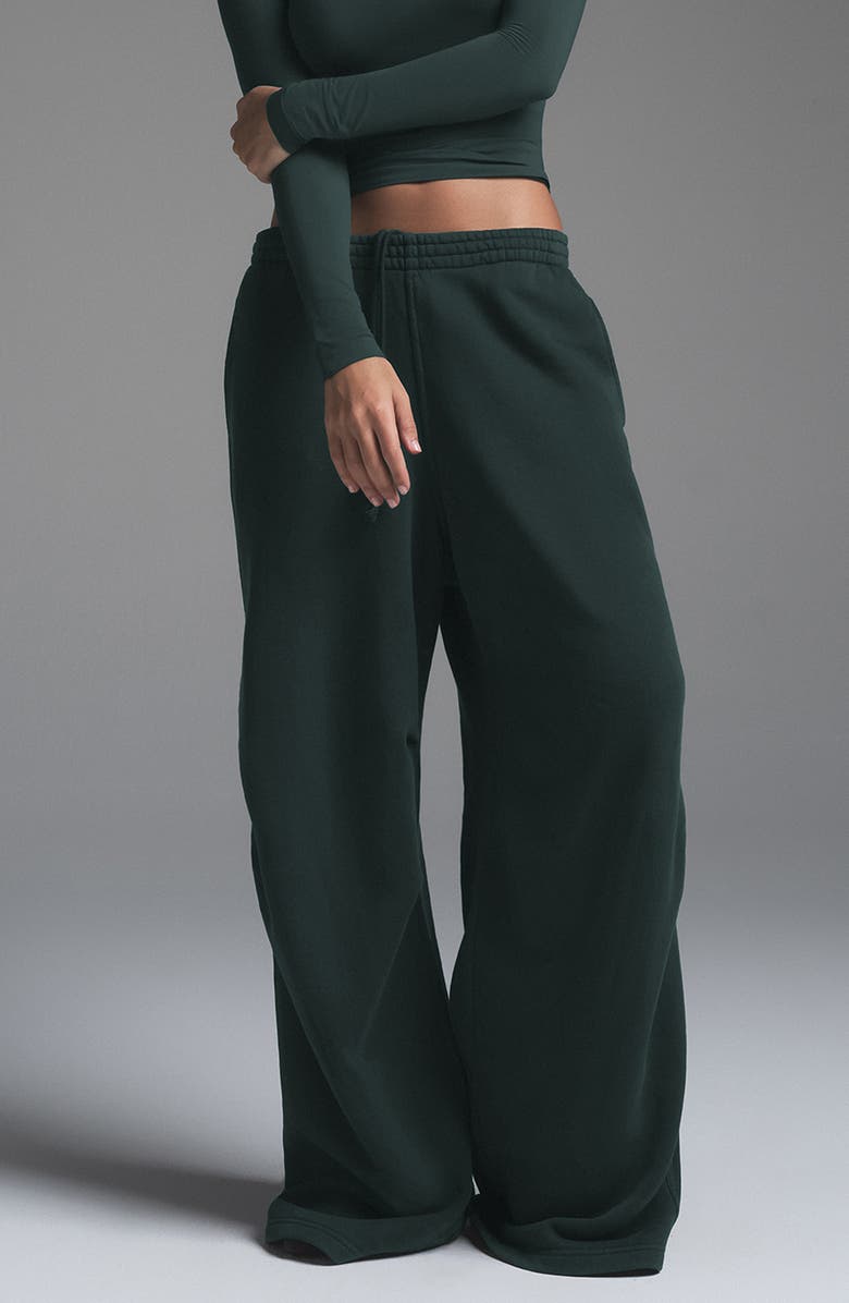 SKIMS Straight Leg Fleece Sweatpants, Main, color,