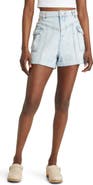BLANKNYC Perry Cargo Pocket Organic Cotton Mom Shorts
