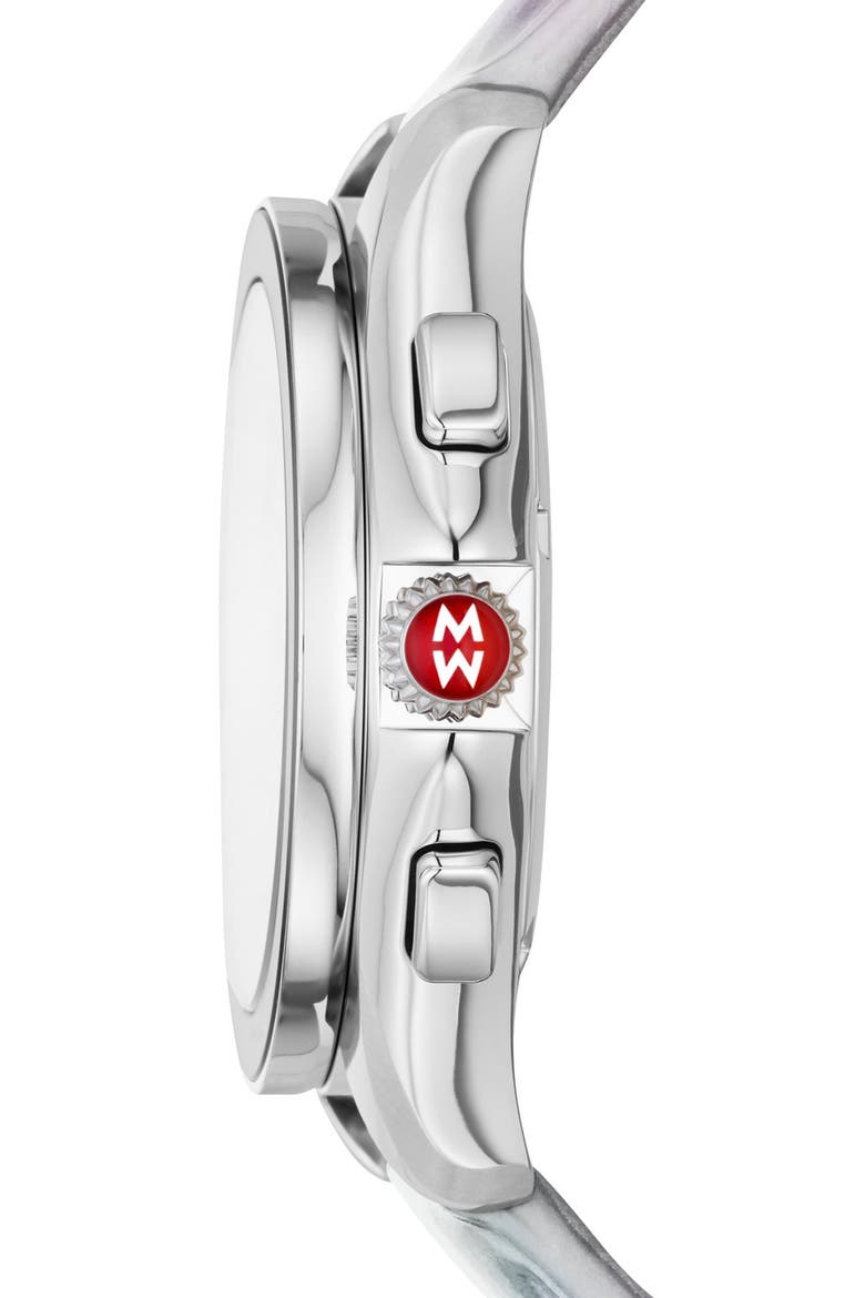 Cape Topaz Dial Leather Strap Watch, 40mm, Alternate, color, NO COLOR