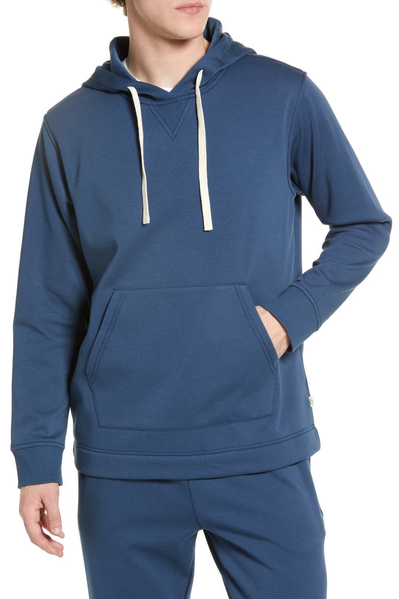 Branden Stretch Cotton Fleece Lounge Hoodie, Main, color, NORTHERN BLUE