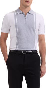 Bugatchi Quarter Zip Polo Sweater