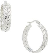 Juvell Braid Texture Hoop Earrings