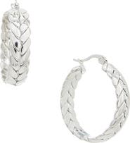 Juvell Braid Texture Hoop Earrings