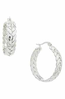 Braid Texture Hoop Earrings