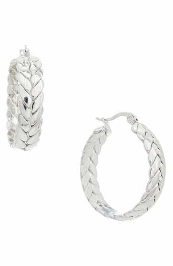 Braid Texture Hoop Earrings