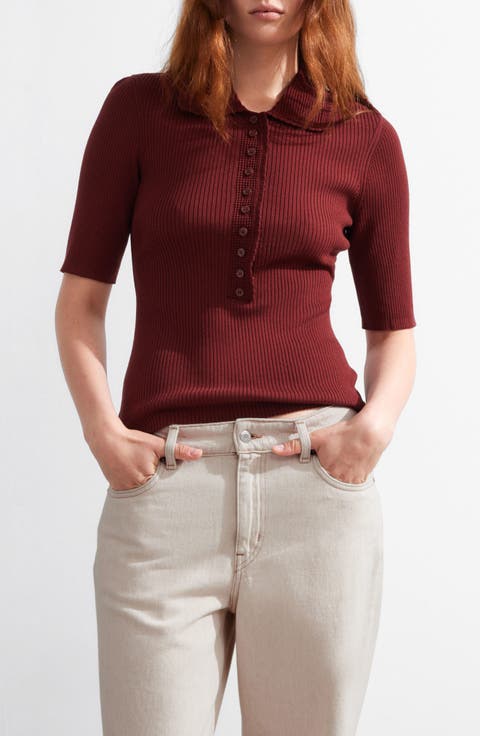 Rib Polo Sweater