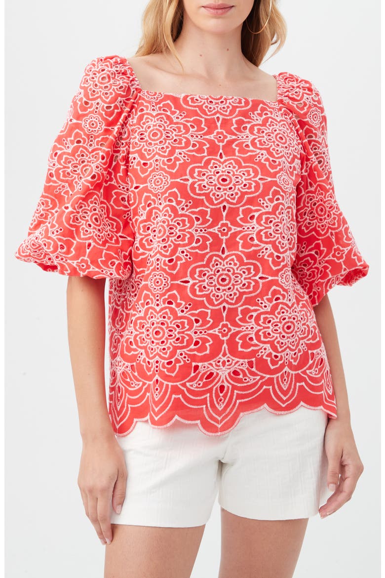 Veil 2 Top, Main, color, CAPRI CORAL/ WHITEWASH