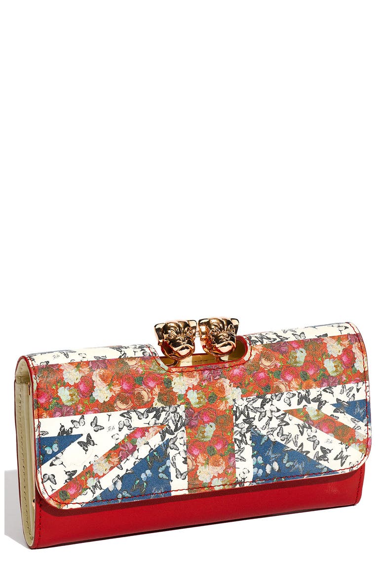 'Vikki' Matinee Wallet, Main, color, UNION JACK/ RED MULTI