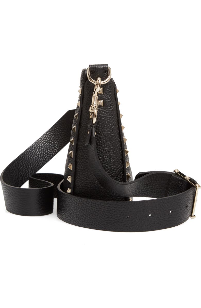 Valentino Garavani Rockstud Mini Hobo Crossbody Bag, Alternate, color,