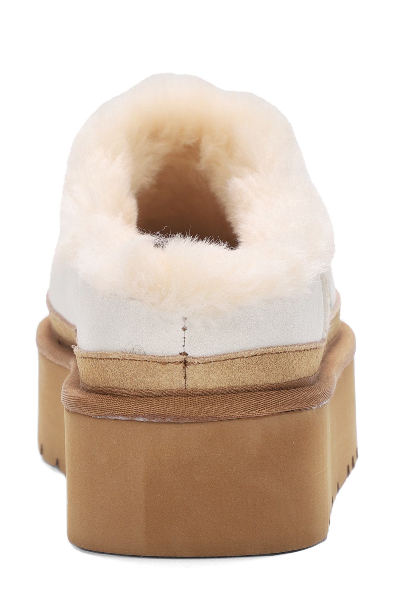 Mykos Suede Faux Fur Cuff Slipper, Alternate, color, Cream