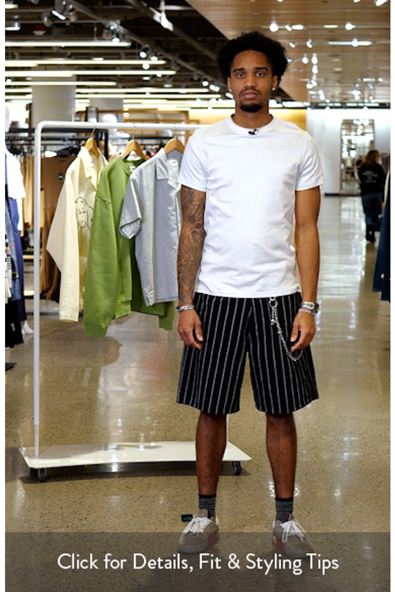 Stripe Baggy Denim Shorts video
