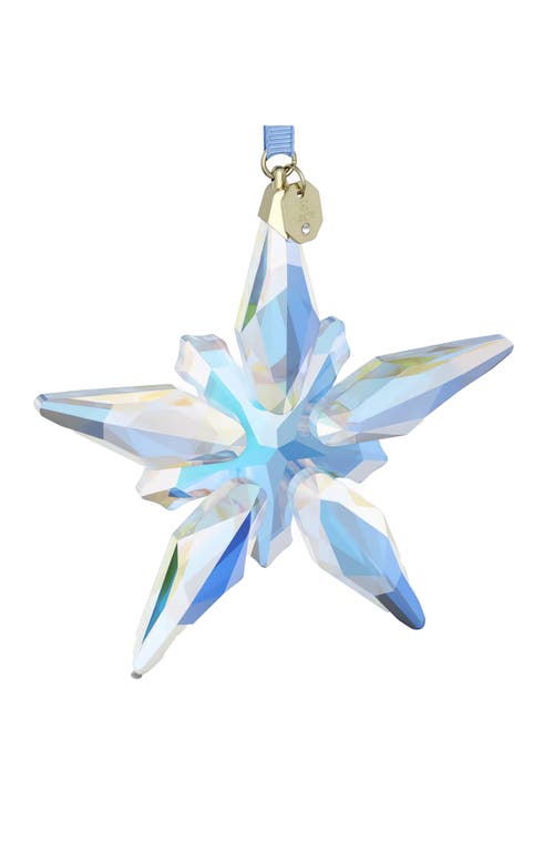 Swarovski 2025 Annual Edition Anniversary Crystal Snowflake Ornament In Blue