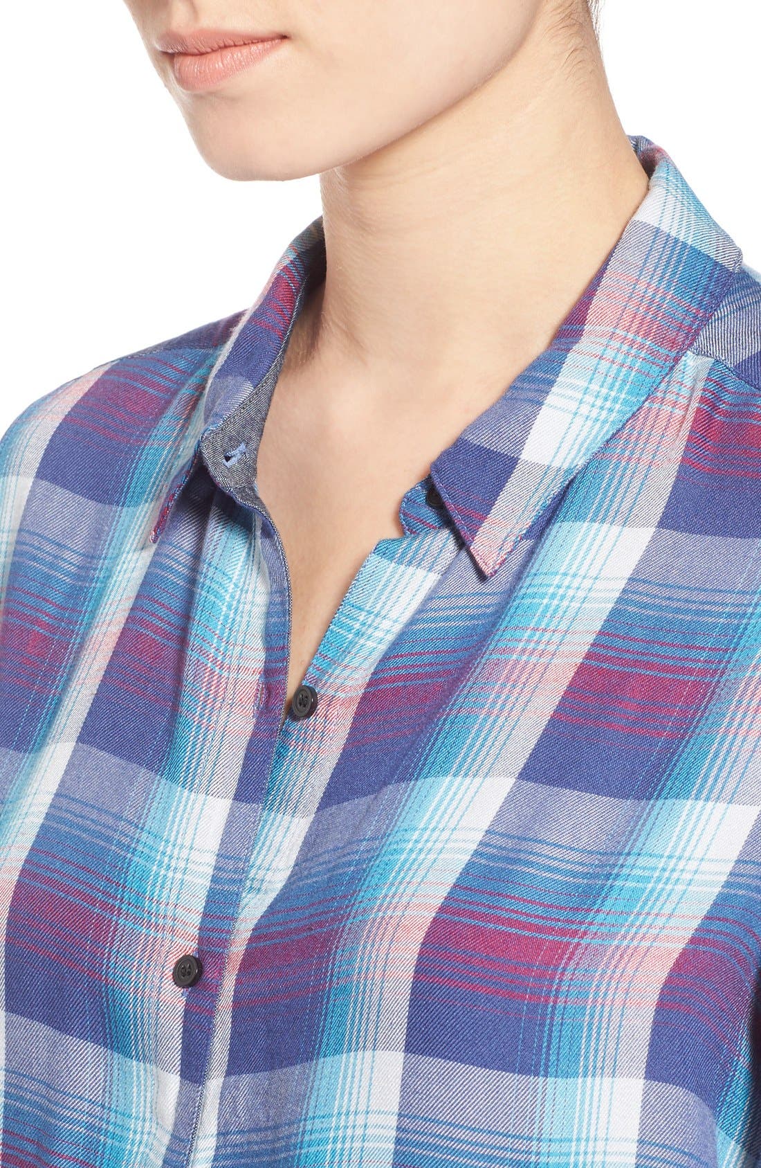 Treasure & Bond Treasure&Bond 'Long & Lean' Plaid Shirt (Women) | Nordstrom