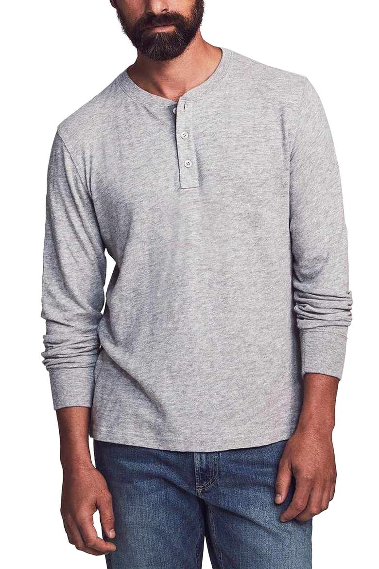 Slub Cotton Henley, Main, color, LIGHT GREY