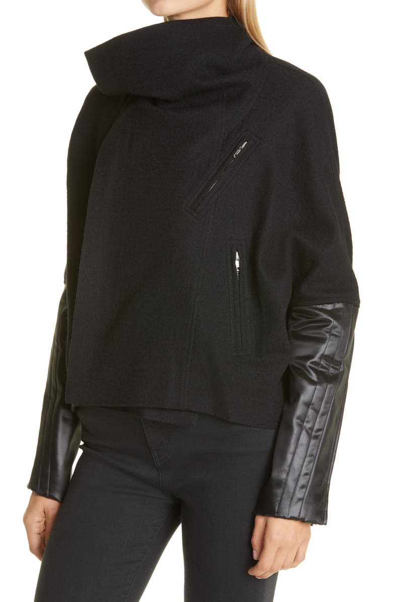 Rick Owens Mixed Media Jacket, Alternate, color,