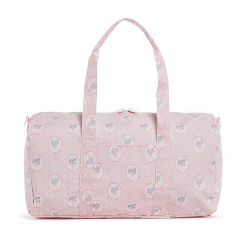 Mini Duffle, Checker Rose Print, Blueberry*