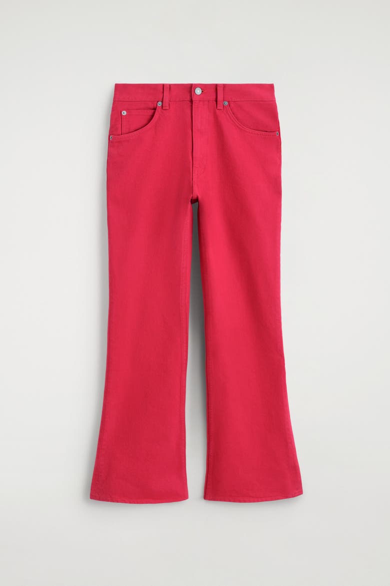 Valley Cropped Bootcut Jeans, Alternate, color, RED