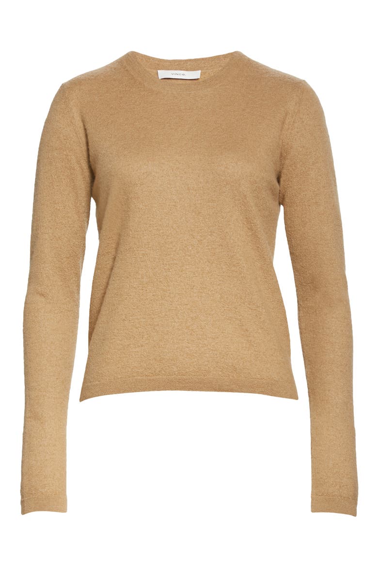 Camuto Cashmere Crewneck Sweater, Alternate, color, LT BRONZE