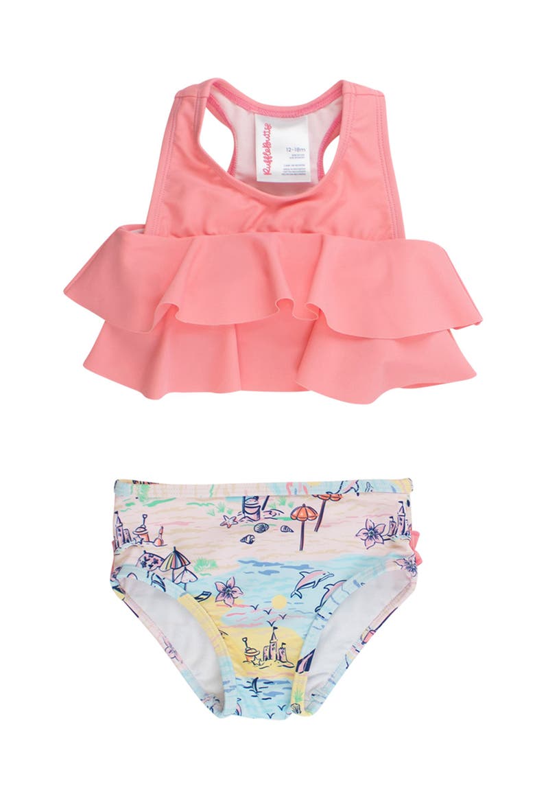 Toddler Girls Flounce Bikini, Main, color, Beach Day