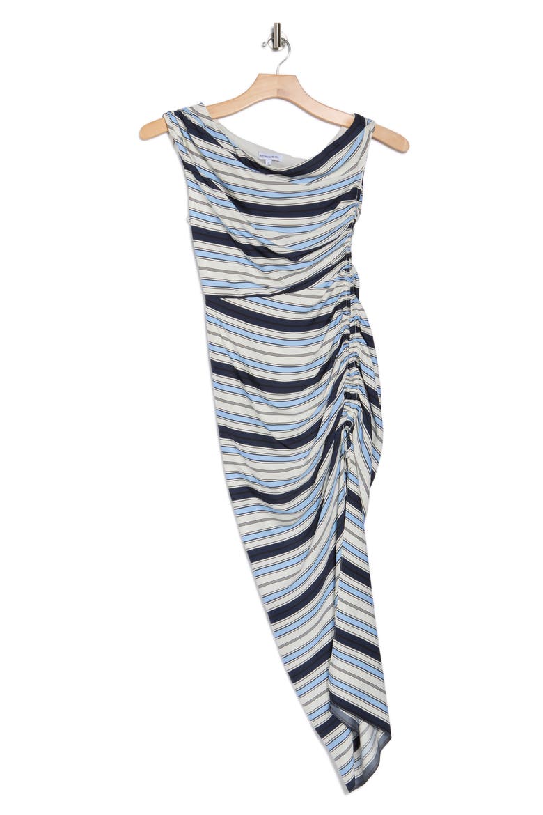Kadie Silk Blend Dress, Alternate, color, STRIPE PRT OW/ BL