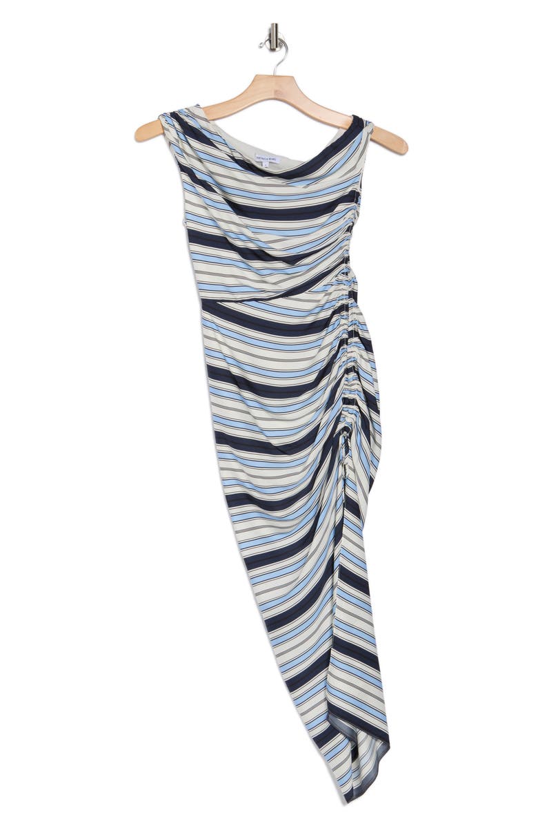 Veronica Beard Kadie Silk Blend Dress, Alternate, color, Stripe Prt Ow/ Bl