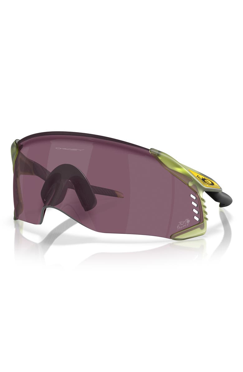 Oakley Gender Inclusive Velo Kato 52mm Rectangle Shield Sunglasses, Alternate, color, Matte Transparent Fern / Prizm