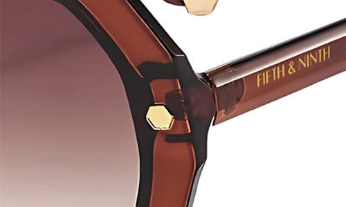 Fifth & Ninth Oversized Haven Sunglasses In Maroon/brown