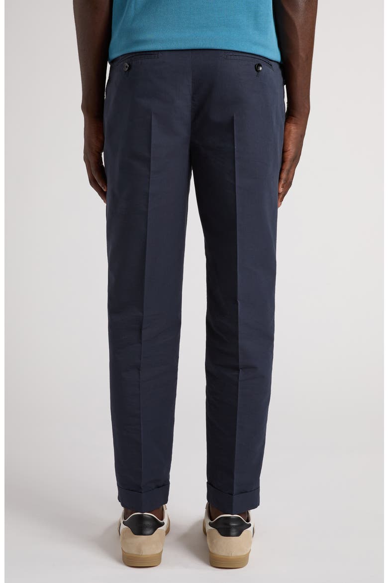 Pleated Cotton Gabardine Chinos, Alternate, color, HB906 MIDNIGHT NAVY
