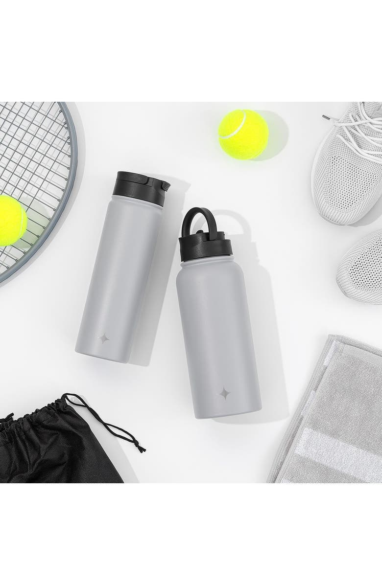 JoyJolt Stainless Steel Water Bottle - 32 oz., Alternate, color, Grey